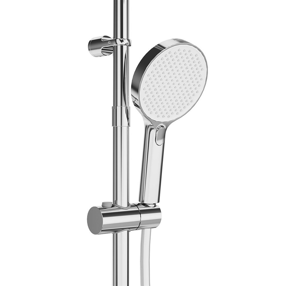 Душевая колонна FONTE на 3 потока с пов.изливом и механическим смесителем, хром