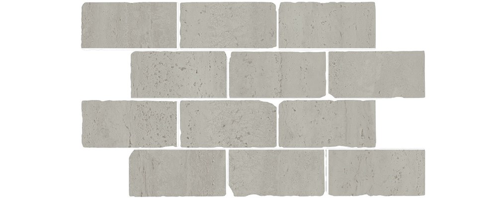 KERAMA MARAZZI BR032 Бордюр Сан-Марко мозаичный серый светлый матовый обрезной 46,5x26,5x0,9