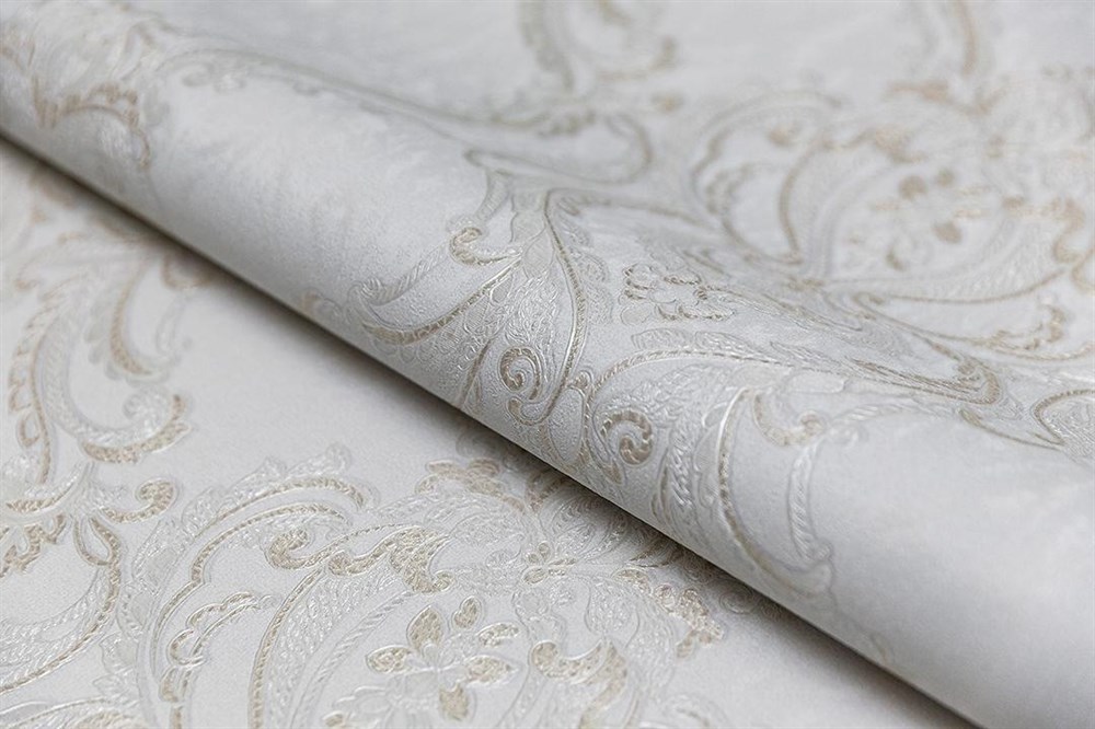 Обои виниловые на флизелиновой основе Ориент мотив, серый светлый