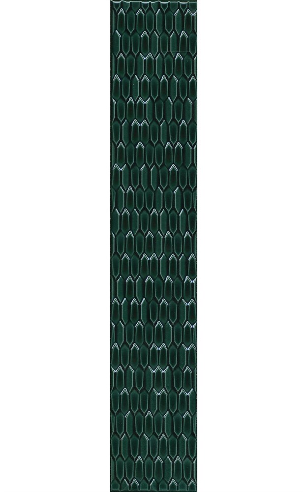 KERAMA MARAZZI LSB001 Бордюр Левада зеленый темный глянцевый 40х7 40x7,1x9