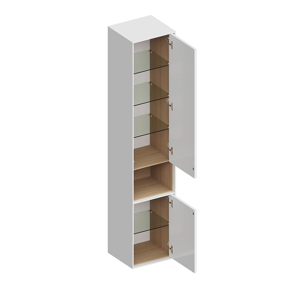 KERAMA MARAZZI PLB.M.170/WHT.V Пенал PLAZA Modern подвесной 170 2 дверцы push, белый глянцевый