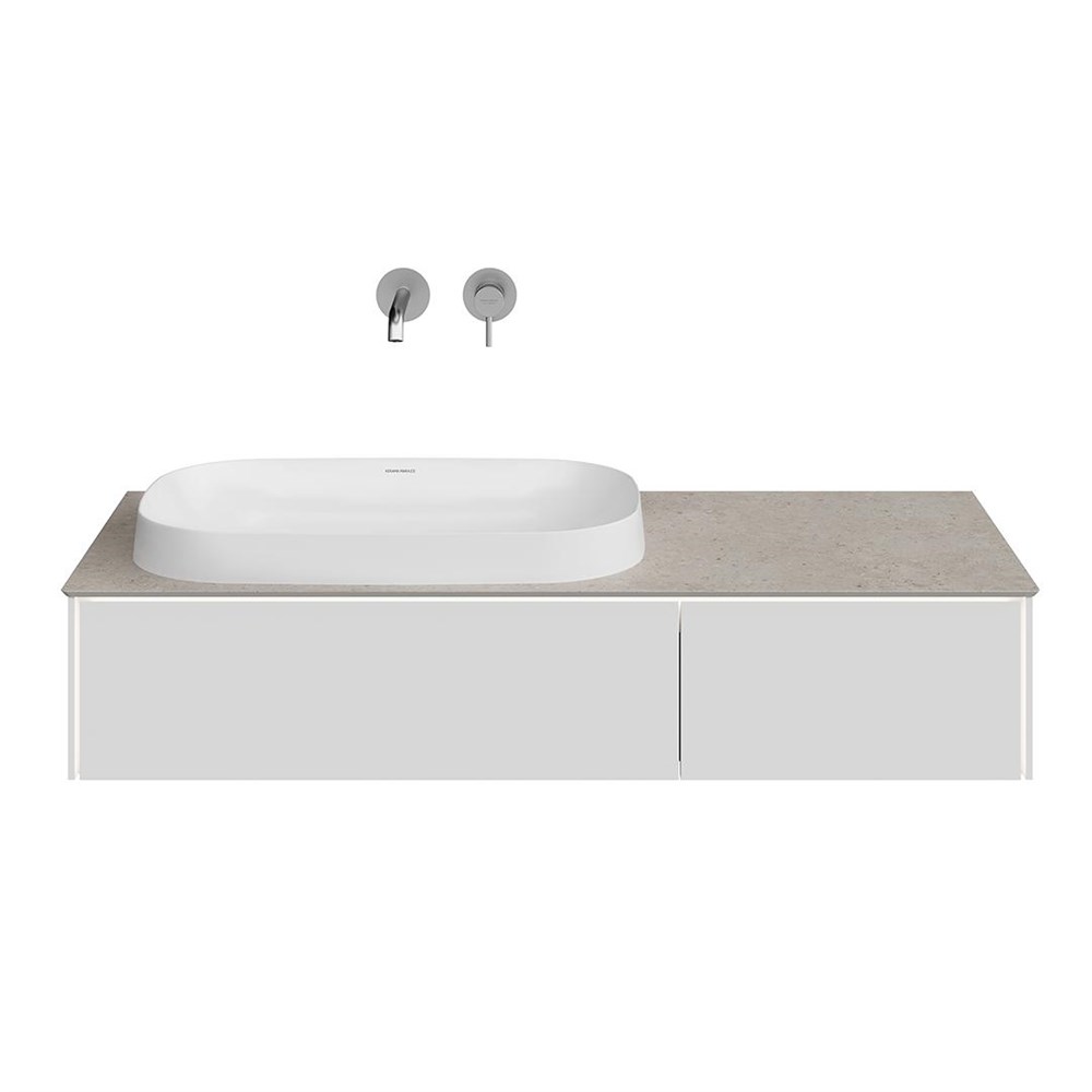 KERAMA MARAZZI MA.120.2/MGR.M Тумба MAGICA подвесная 120, 2 ящика, утренний серый матовый