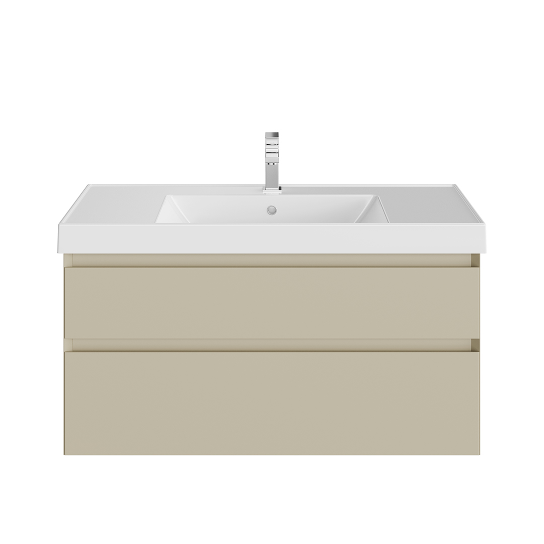 Тумба CUBO подвесная с ящиками 100, лимо матовая