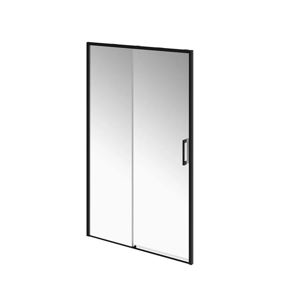 Душевая дверь LINDO, раздвижная  с функцией soft close, 120х195, матовый черный