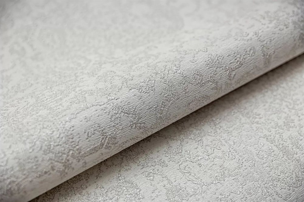 KERAMA MARAZZI KM5406 Обои виниловые Флора белый, база 1,06х10 (1, Т I) смещенная стыковка