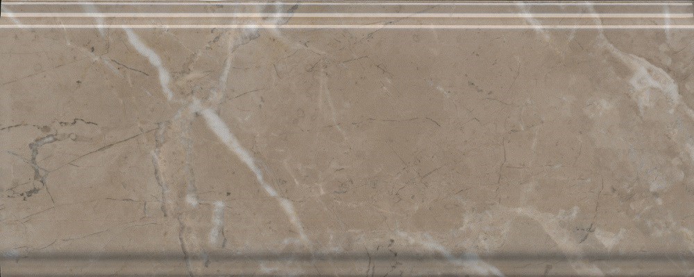 KERAMA MARAZZI BDA027R Бордюр Серенада бежевый тёмный глянцевый обрезной 30x12x1,3