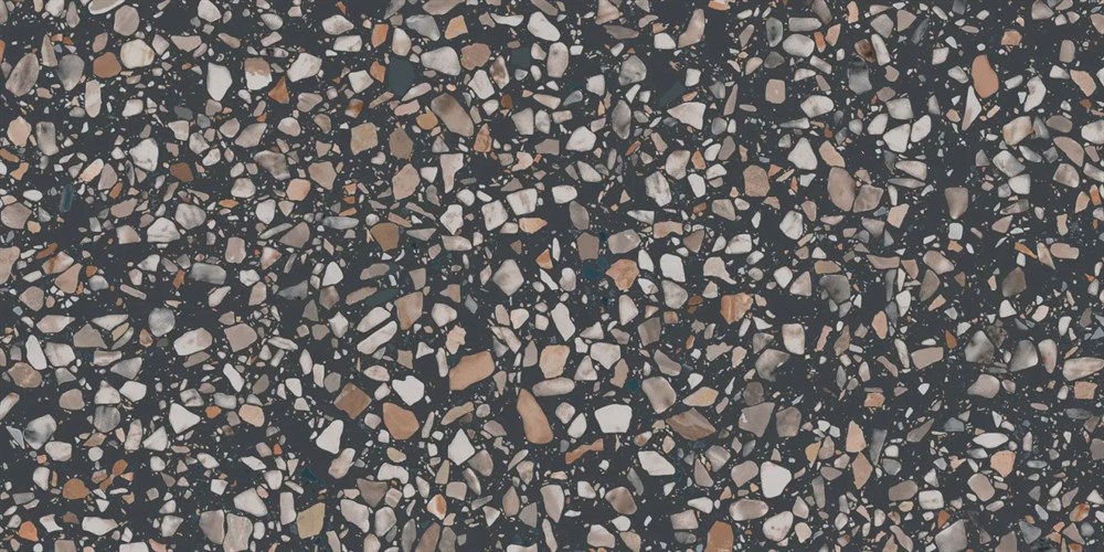 Ступень клееная фронтальная Бричиола чёрный матовый обрезной 33x60x0,9