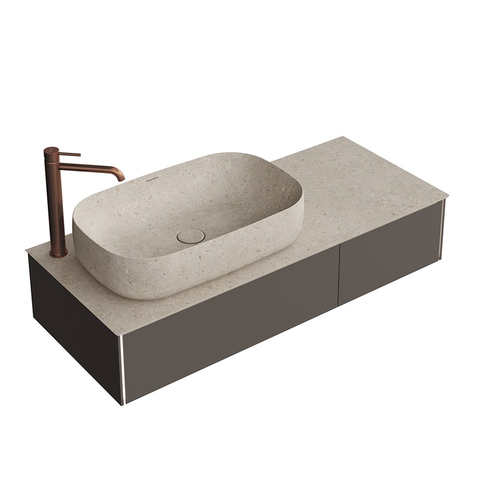 KERAMA MARAZZI MA.120.2/EGR.M Тумба MAGICA подвесная 120, 2 ящика, вечерний серый матовый