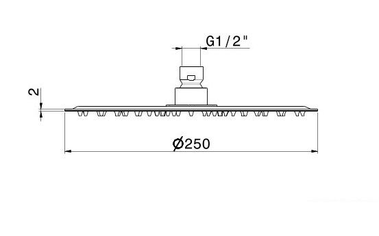 Круглая душевая лейка ETERNA,  брашированная медь