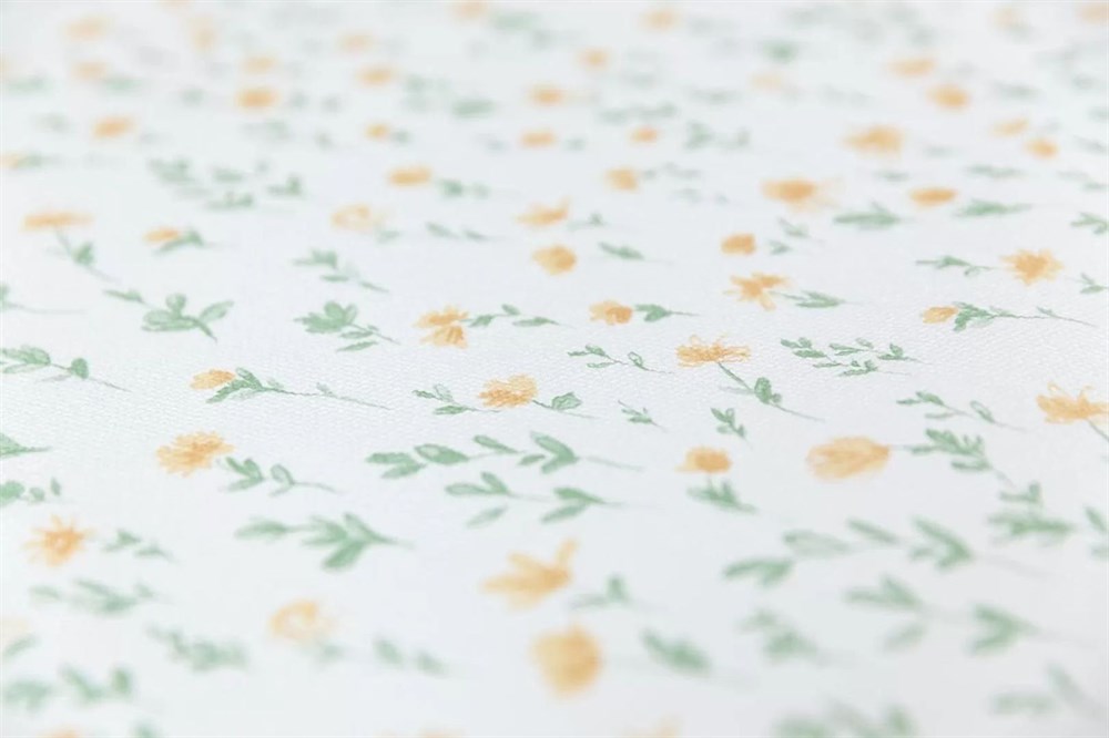 Обои виниловые на флизелиновой основе Уик-энд мотив, жёлто-зелёный цветы