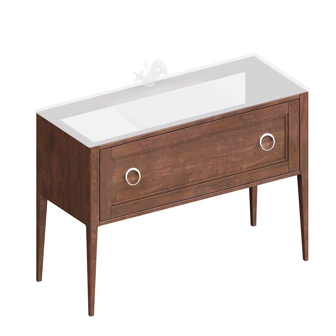 Тумба PLAZA Classic напольная с ящиком 120, орех