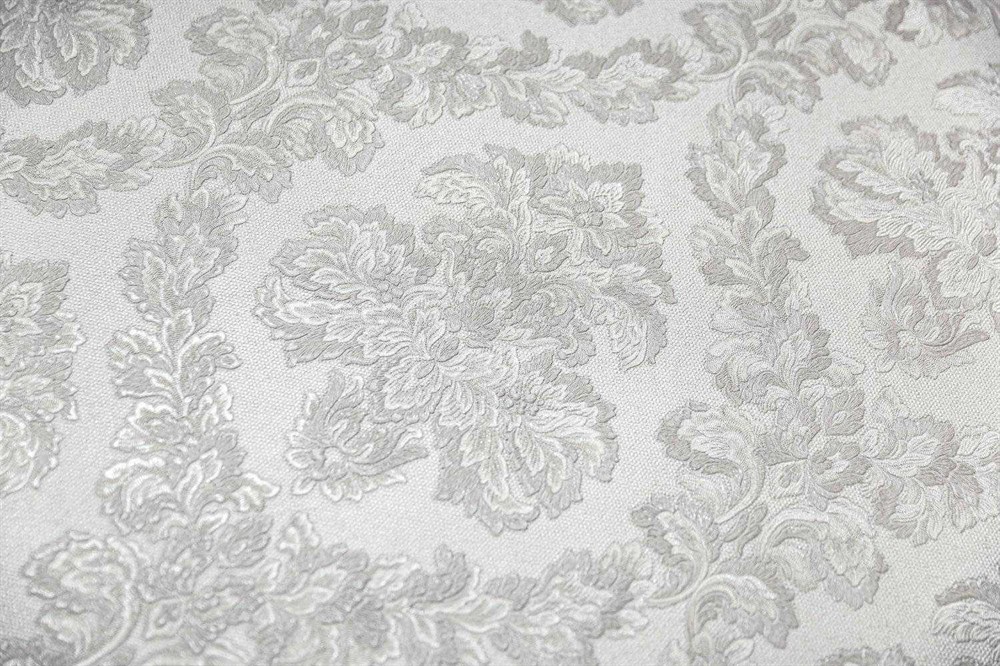 KERAMA MARAZZI KM5501 Обои виниловые Палаццо, мотив, белый (1, Т E) прямая стыковка