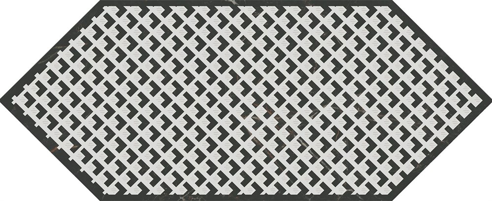 KERAMA MARAZZI HGD/A482/35006 Декор Келуш 3 черно-белый 14х34 14x34x6,9