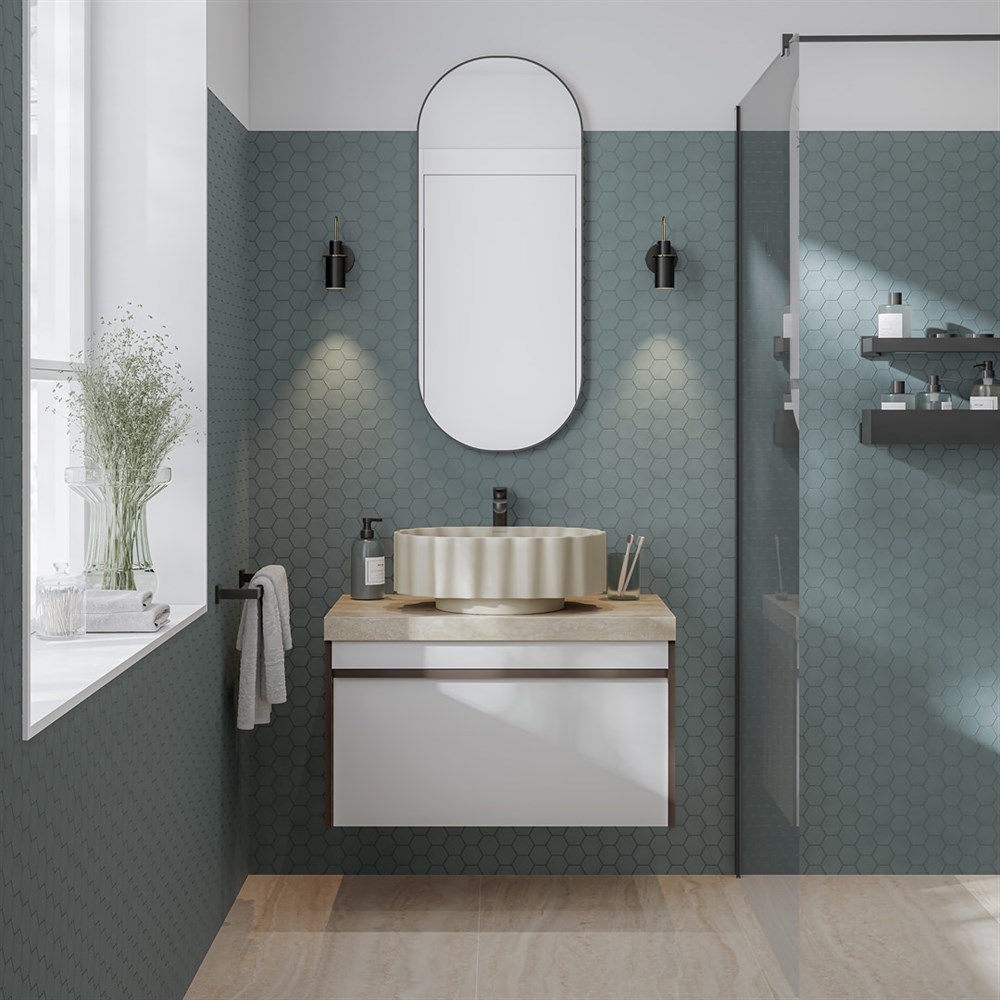 Тумба MODULA подвесная 80 с ящиком 1+1, арабика