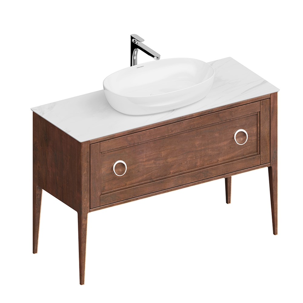 Тумба PLAZA Classic Neo напольная с ящиками 120, орех