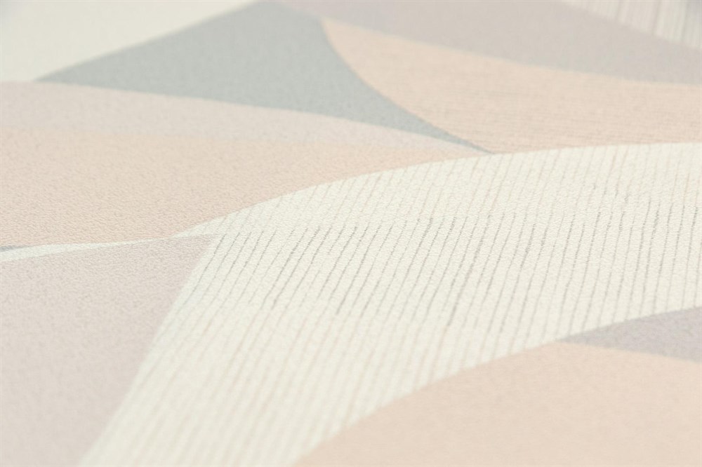 KERAMA MARAZZI KM8505 Обои виниловые Шафран мотив,бежевый серый, листья 1,06х10 (1, Т A) прямая стыковка