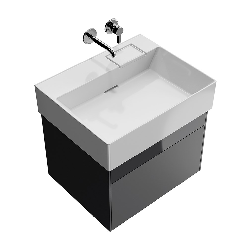 KERAMA MARAZZI LOG.60.2/ST Тумба LOGICA подвесная 2 ящика 60 см, стальной серый