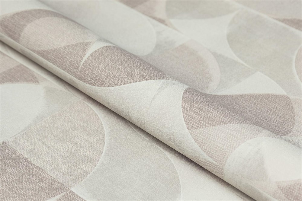 KERAMA MARAZZI KM8512 Обои виниловые Шафран мотив,бежевый, геометрия 1,06х10 (1, Т A) прямая стыковка