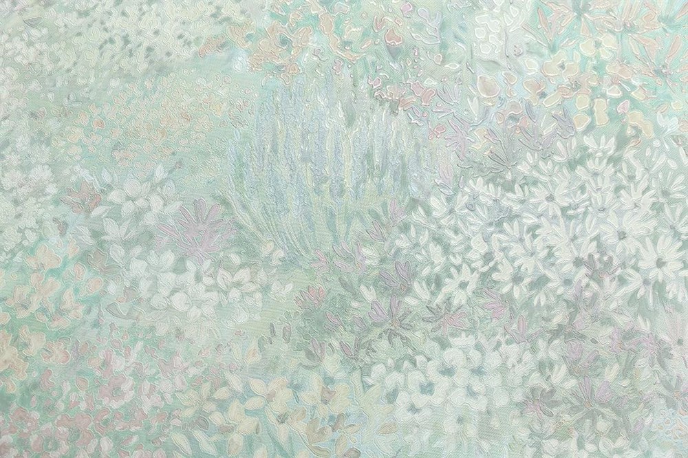 KERAMA MARAZZI KM7509 Обои виниловые Апрель мотив-2, зеленый 1,06х10 (1, Т E1) прямая стыковка