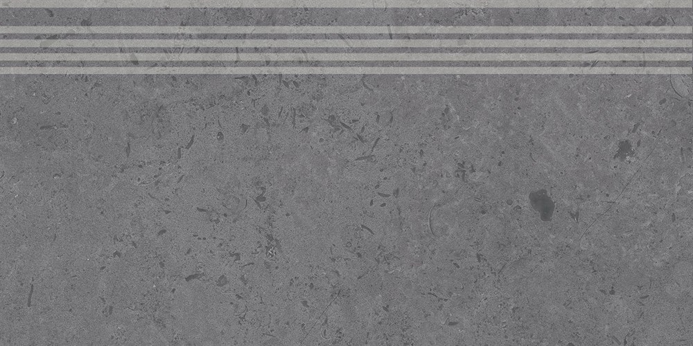 KERAMA MARAZZI DD205100R/GR Cтупень Про Лаймстоун серый темный натуральный обрезной 60х30 30x60x11