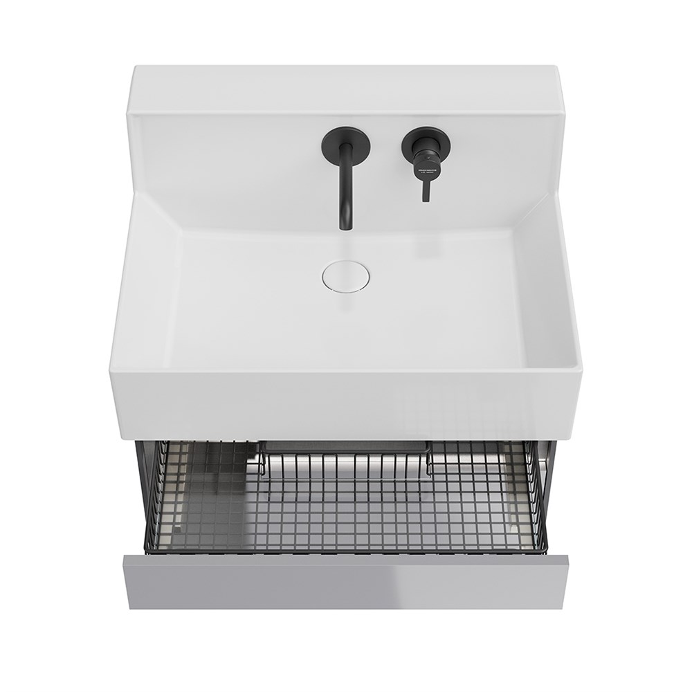 KERAMA MARAZZI LO.M.65\GRAY Тумба LOGICA M подвесная 2 выдвижных ящика 65, серый