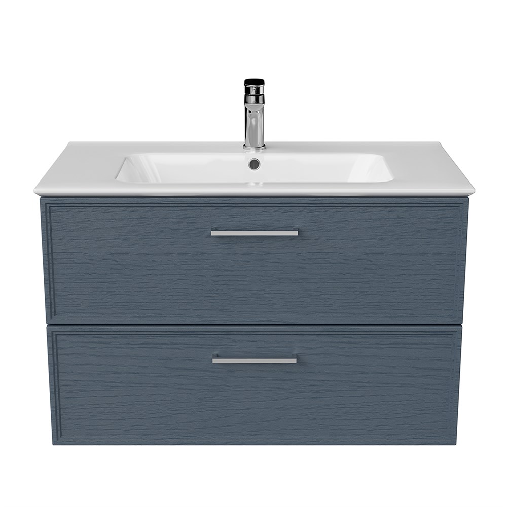 Тумба PIANO Classic подвесная 85, ясень синий матовый