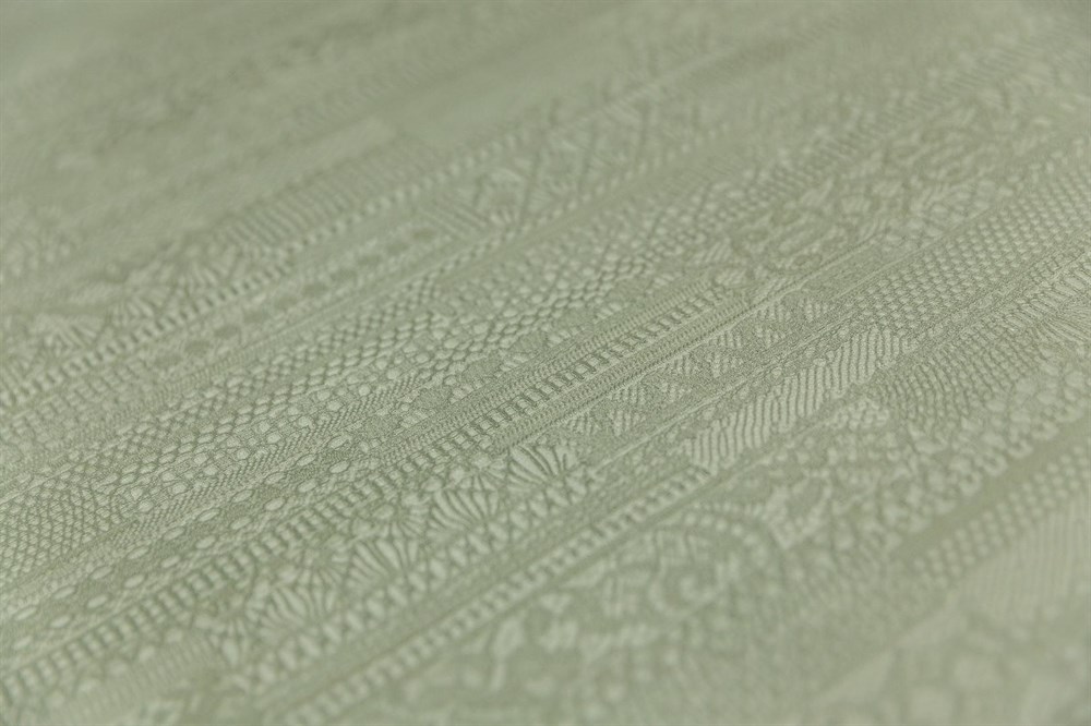 KERAMA MARAZZI KM8207 Обои виниловые Ажур база универсальная,зеленый 1,06х10 (1, Т A) смещённая стыковка