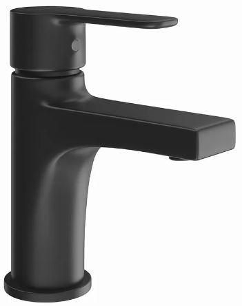 Смеситель SONATA для раковины без донного клапана, матовый черный