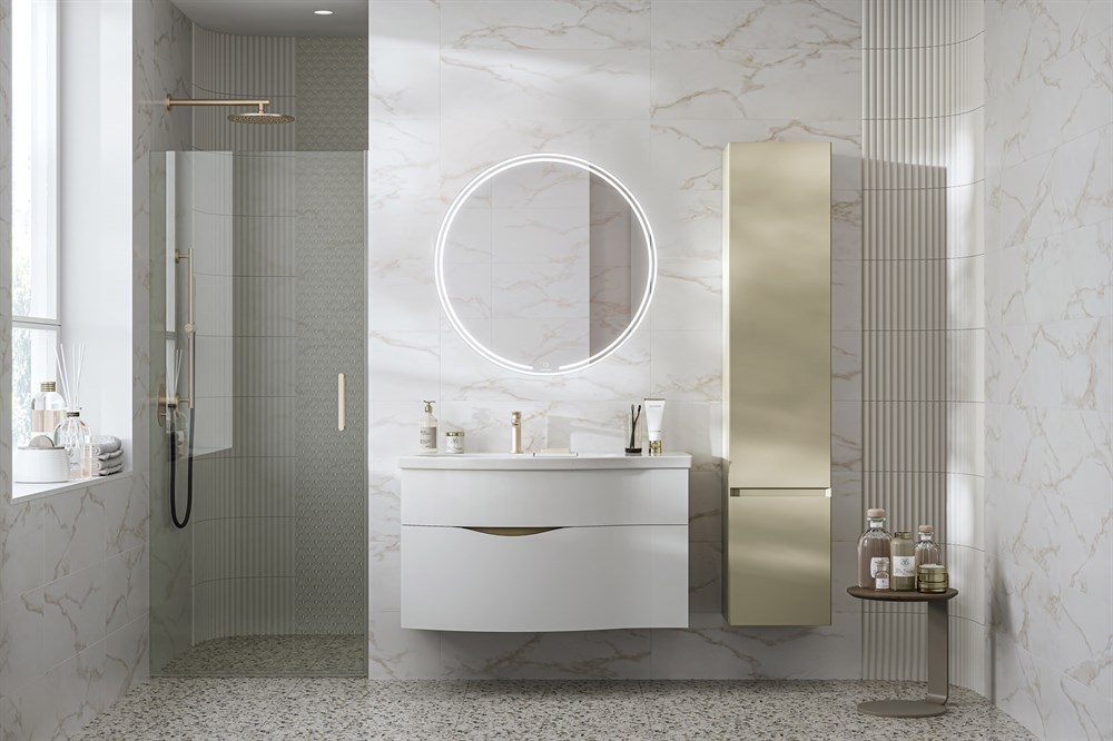 Зеркало MIO круглое с диммером 70, белое