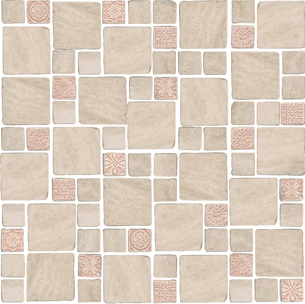 KERAMA MARAZZI MBD006 Декор Риальто Антика 4 мозаичный бежевый светлый матовый 30х30х0,9