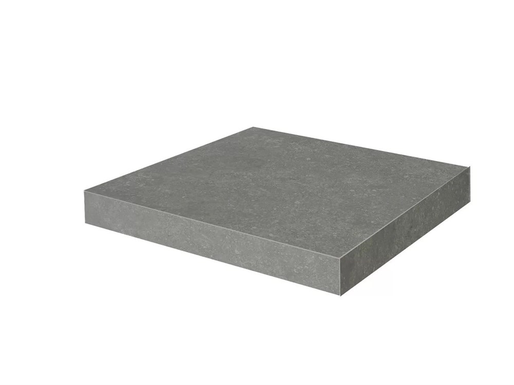 KERAMA MARAZZI KM6012G0161RGCA Ступень угловая клееная Касабланка HP серый тёмный матовый обрезной 33x33x0,9