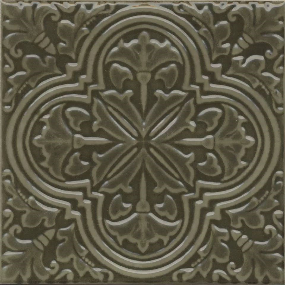 KERAMA MARAZZI KMD3STA002BN Декор Фес зелёный глянцевый 15x15x0,77