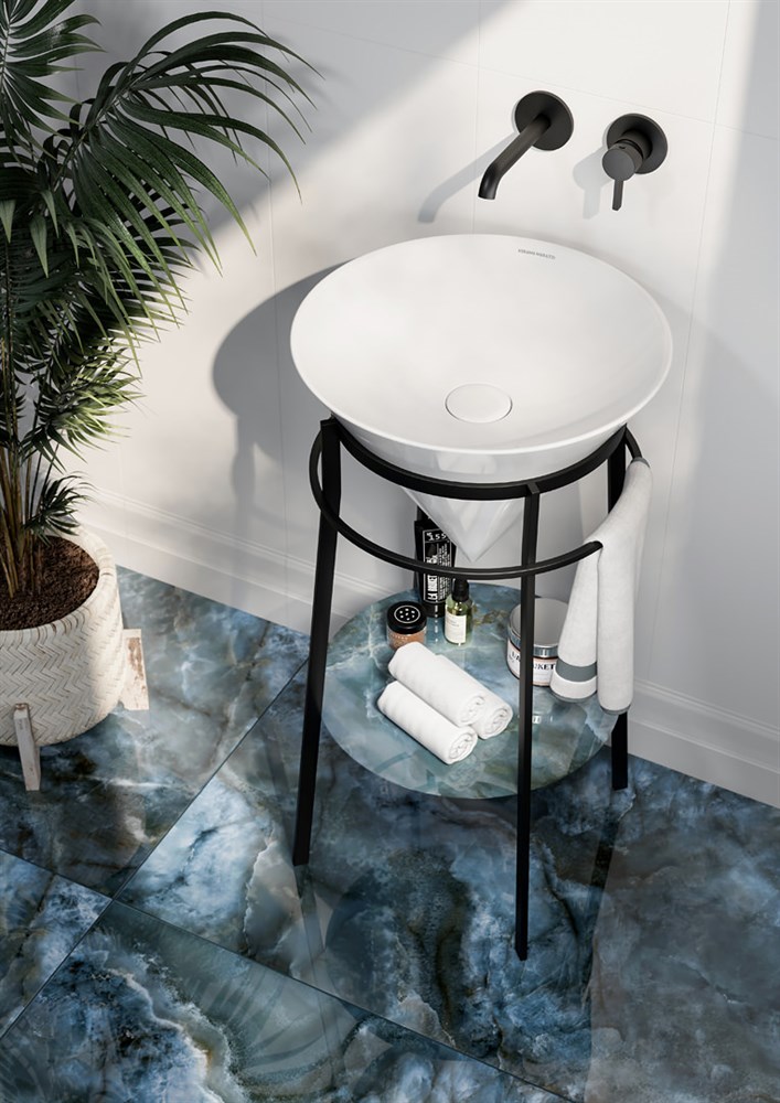 Раковина CONO встраиваемая сверху 44, белая глянцевая