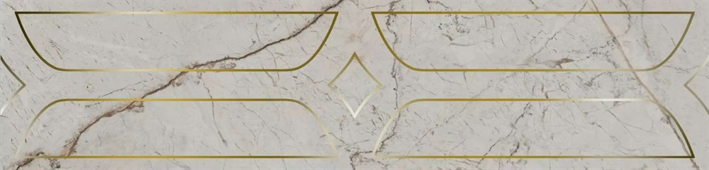 Бордюр Ифран серый светлый глянцевый обрезной 60x14,5x0,9