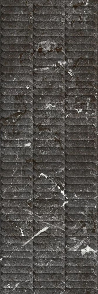 Тубкаль чёрный глянцевый структура обрезной 30x89,5x1,05