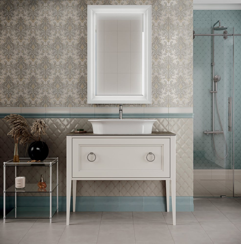 KERAMA MARAZZI PL.C.mi.65\WHT Панель с зеркалом PLAZA Classic 65x100см, цвет белый