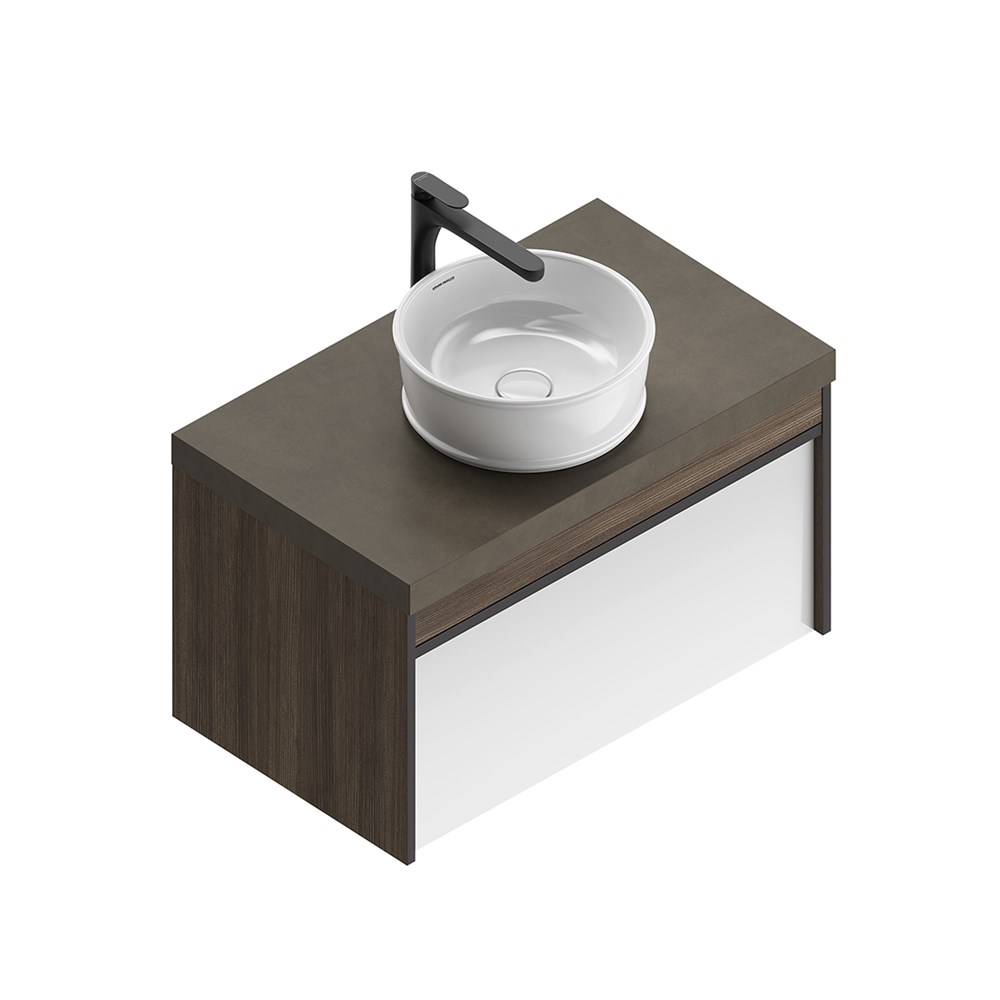 Раковина CIRCO накладная 36, белая глянцевая