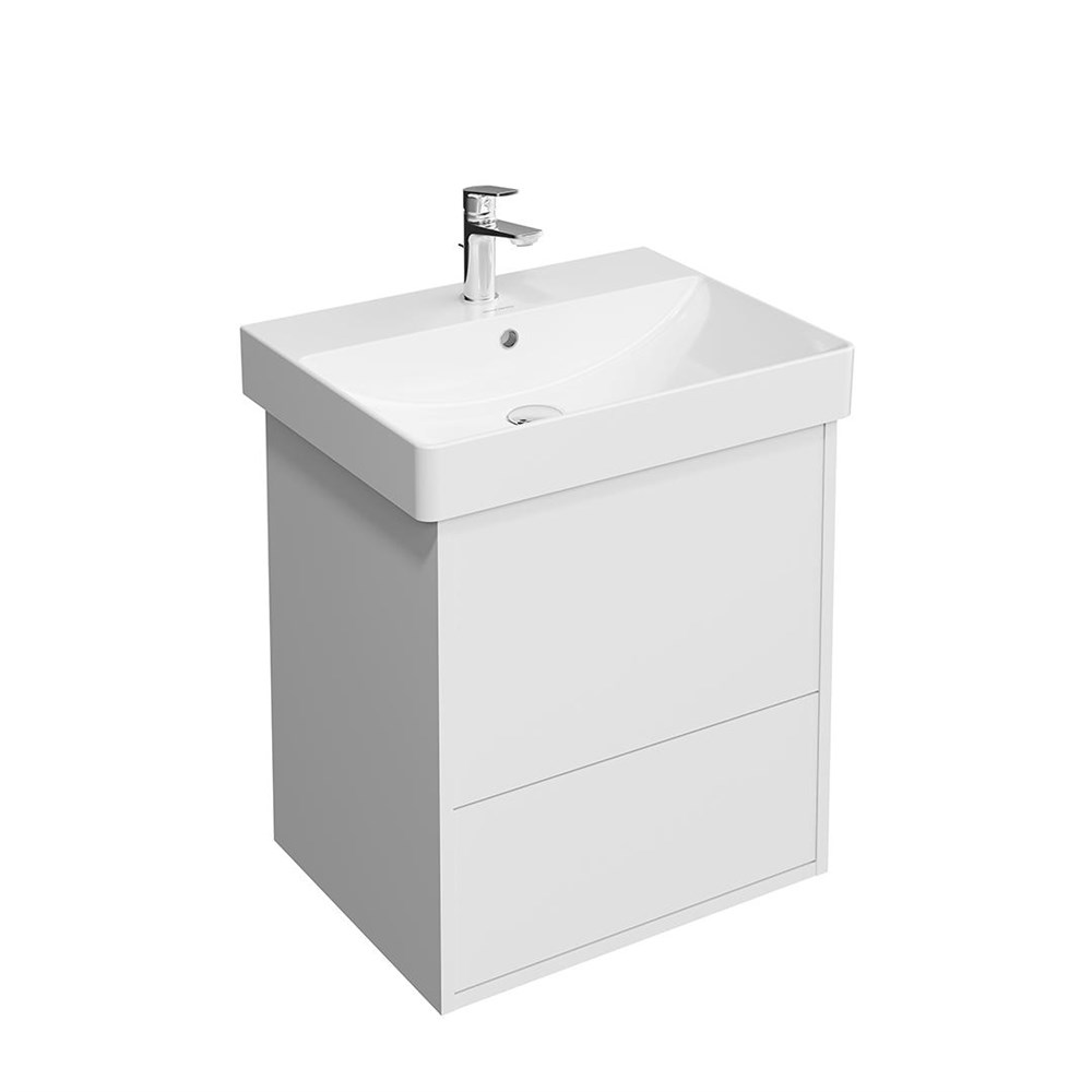 KERAMA MARAZZI PRO.55.2/WHT.M Тумба PRO подвесная 2 ящика 55, белая матовая