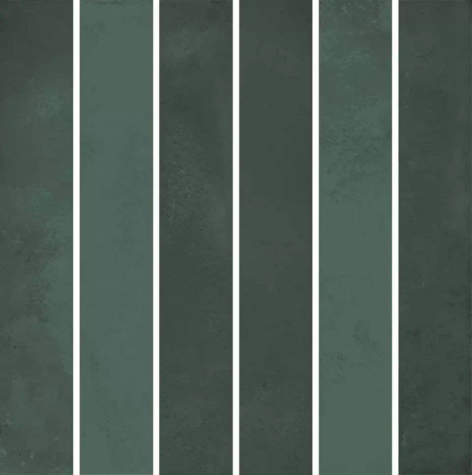 KERAMA MARAZZI KMD2MSM005BN Декор Фес мозаичный зелёный тёмный глянцевый 15x15x0,77