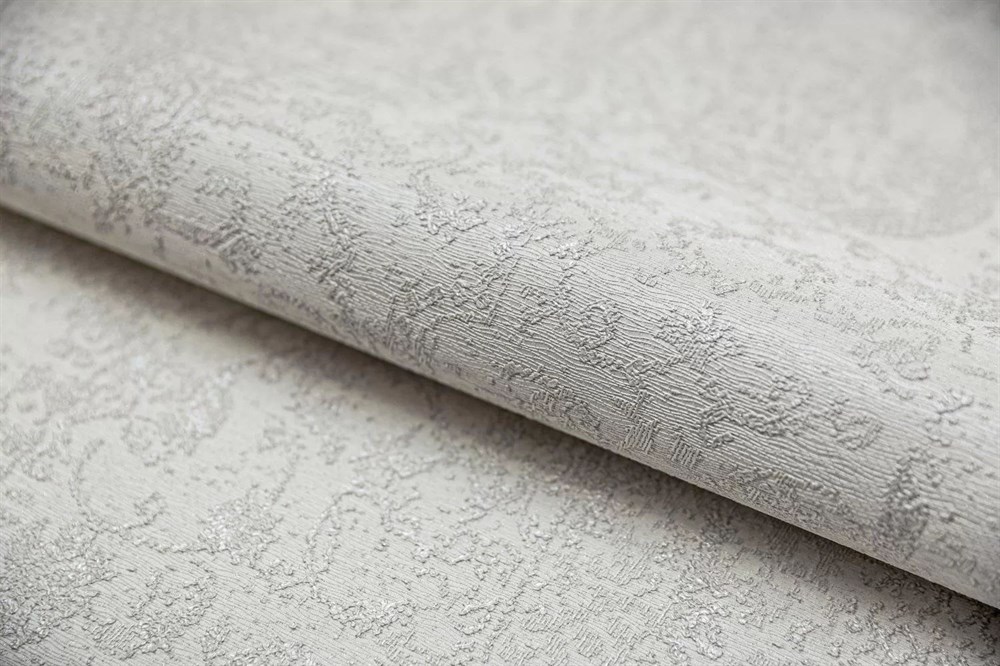KERAMA MARAZZI KM5406 Обои виниловые Флора белый, база 1,06х10 (1, Т I) смещенная стыковка