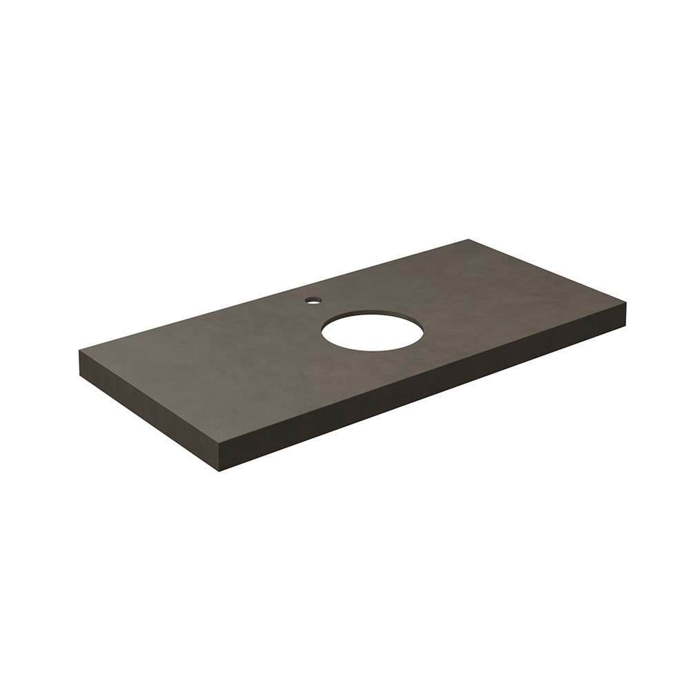 Столешница из керамогранита для накладных раковин, Про Чементо 100, коричневый темный натуральный