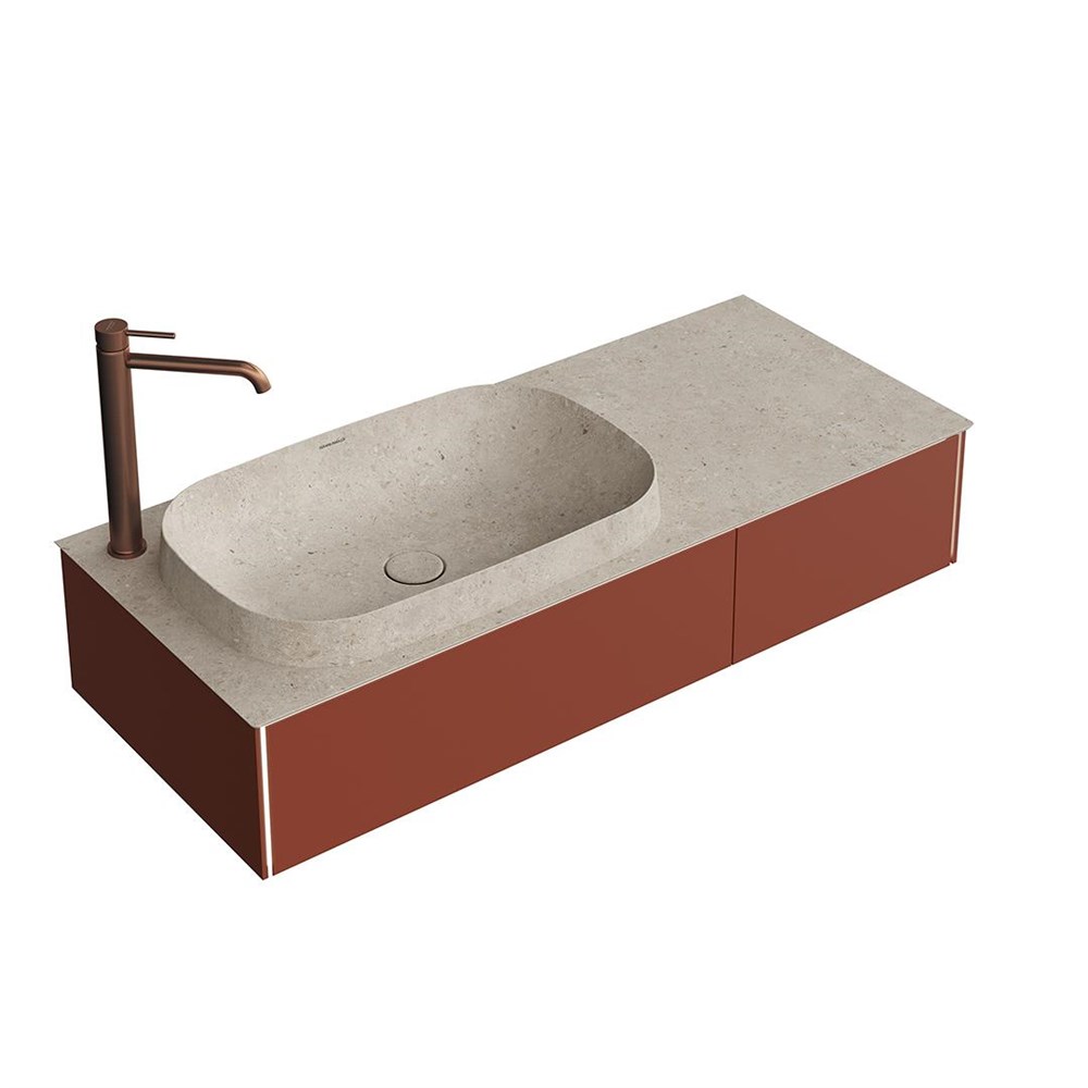 KERAMA MARAZZI MA.120.2/VR.M Тумба MAGICA подвесная 120, 2 ящика, венецианский красный матовый