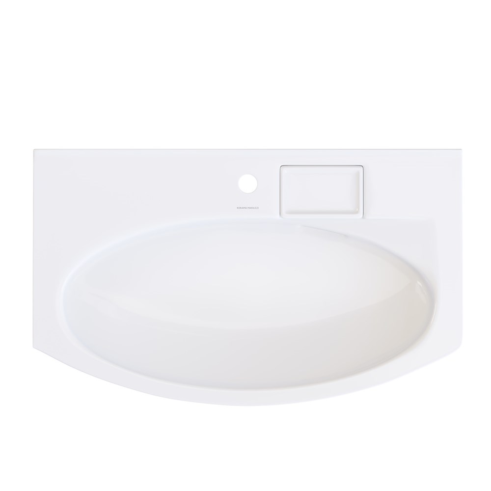 KERAMA MARAZZI RV.wb.80 Раковина RIVA мебельная с крепежом 80, белая глянцевая