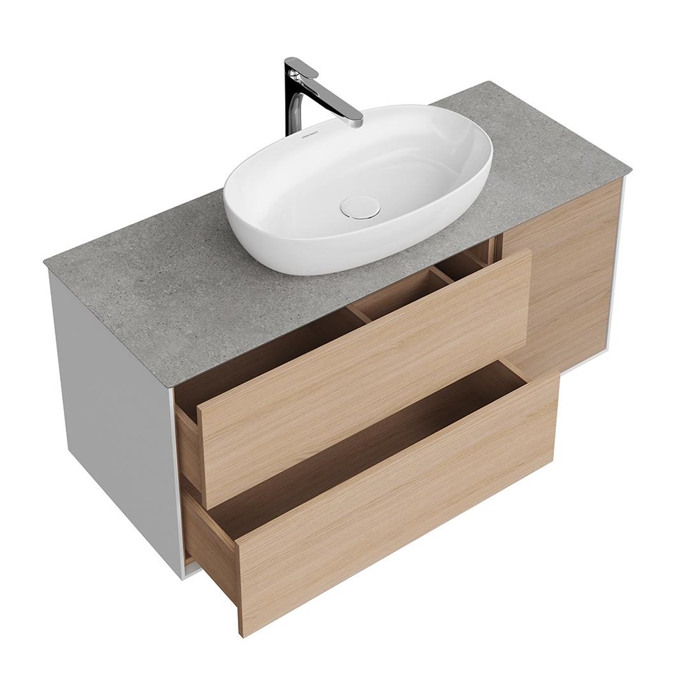 KERAMA MARAZZI PLB.M.120.3/OAK.V Тумба PLAZA Modern подвесная 120 дуб виченца 3 ящика