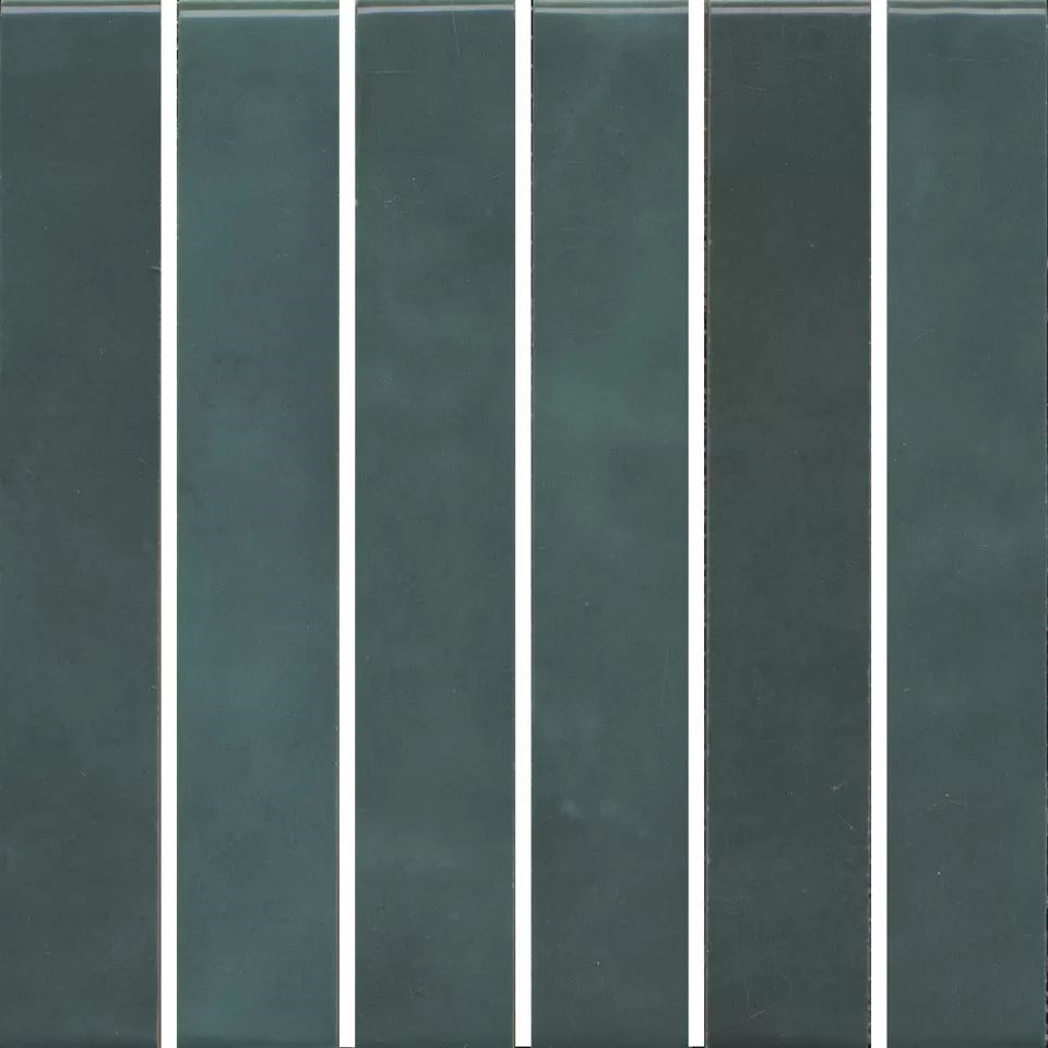 KERAMA MARAZZI KMD2MSM005BN Декор Фес мозаичный зелёный тёмный глянцевый 15x15x0,77