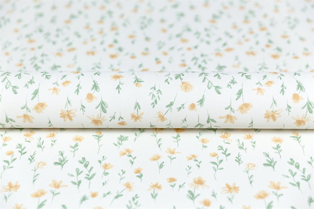 KERAMA MARAZZI KM7804 Обои виниловые Уик-энд мотив, жёлто-зелёный цветы 1,06х10 (1, Т A) направленная стыковка