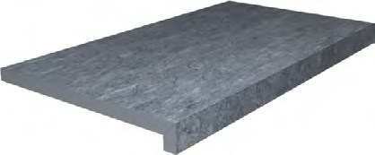 KERAMA MARAZZI DL600600R20/GLF Ступень клеёная тип L Роверелла серый тёмный 34x60x20