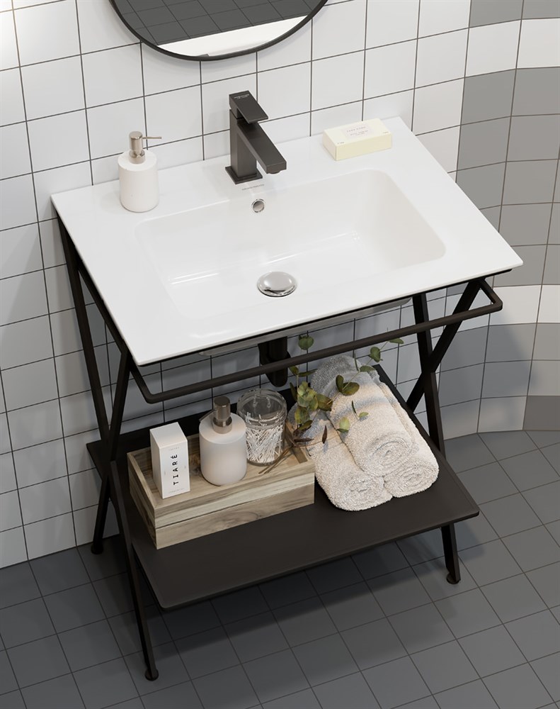 Раковина PIANO подвесная/мебельная 65, белая глянцевая