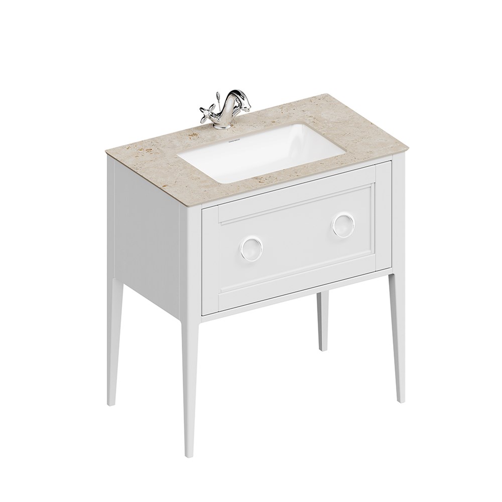 KERAMA MARAZZI PL.CN.80.1\WHT.M Тумба PLAZA Classic NEO напольная с ящиком 80, белая матовая