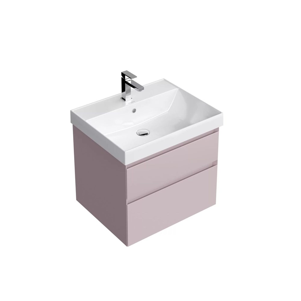 KERAMA MARAZZI CUB.60.2/MAL Тумба CUBO подвесная с ящиками 60, мальва матовая